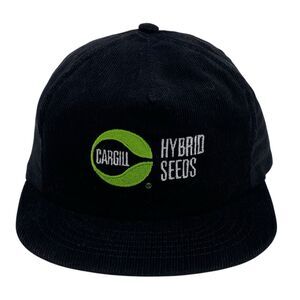 Vintage Swingster Cargill Hybrid Seeds Snapback Hat Black Corduroy (H28)
